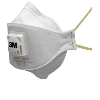 3M Aura 9312+ Flat-Fold Particulate Respirator (P1V)