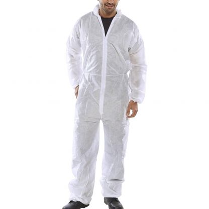 White Disposable Polyproplene Boilersuit
