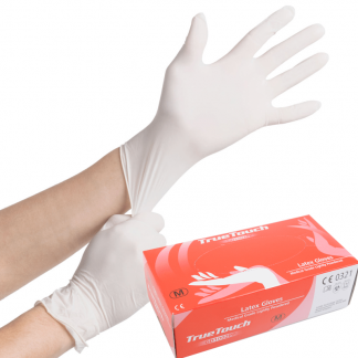 TrueTouch GD1002 Lightly Powdered Natural Latex Disposable Gloves