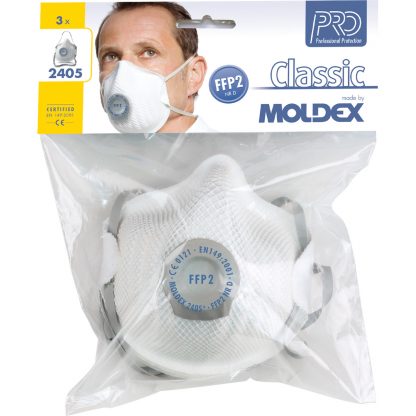 Moldex A2405 Ventex Valved Dust Mask Blister Pack FFP2S (P2V)