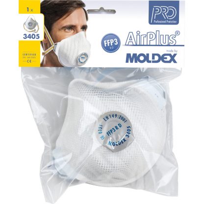 Moldex A3405 Ventex Valved Toxic Dust Mask (P3V)