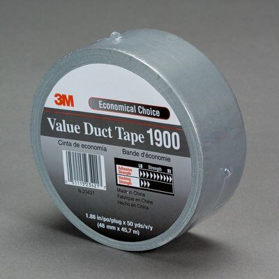 3M Scotch 1900 Silver Duct Tape, 50mm x 50m, 0.17mm Thick - MG Safety